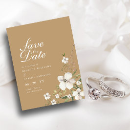 Elegant Waterverf Floral Wedding Save the Date Briefkaart