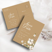 Elegant Waterverf Floral Wedding Save the Date Briefkaart