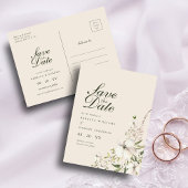 Elegant Waterverf Floral Wedding Save the Date Briefkaart