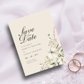 Elegant Waterverf Floral Wedding Save the Date Briefkaart