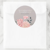 Elegant Waterverf Floral Wedding Save the Date Ronde Sticker (Tas)