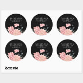Elegant Waterverf Floral Wedding Save the Date Ronde Sticker (Vel)