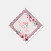 Elegant Waterverf Floral Wedding Shower Servet (Hoek)