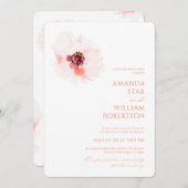 Elegant Waterverf Floral Wedding Uitnodiging (Voorkant / Achterkant)