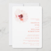 Elegant Waterverf Floral Wedding Uitnodiging (Voorkant)