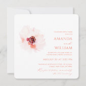 Elegant Waterverf Floral Wedding Uitnodiging (Voorkant)