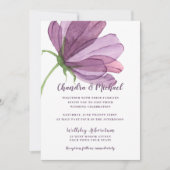 Elegant Waterverf Floral Wedding Uitnodiging (Voorkant)