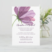 Elegant Waterverf Floral Wedding Uitnodiging (Staand voorkant)