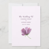 Elegant Waterverf Floral Wedding Uitnodiging (Achterkant)