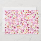 Elegant Waterverf Floral Wedding Uitnodiging (Achterkant)