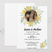 Elegant Waterverf Floral Wedding Uitnodiging (Voorkant / Achterkant)