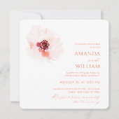 Elegant Waterverf Floral Wedding Uitnodiging (Voorkant)