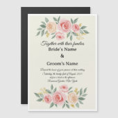 Elegant Waterverf Floral Wedding Uitnodiging Magnetische Uitnodiging (Voorkant / Achterkant)