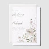 Elegant Waterverf Floral Wedding Vellum Uitnodigingen (Offset)