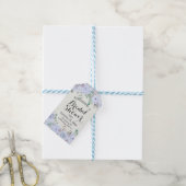 Elegant Waterverf Floral Wedding Vrijgezellenfeest Cadeaulabel (Met Touw)