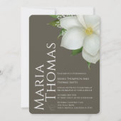 Elegant Waterverf Floral White Magnolia Flower Kaart (Voorkant)