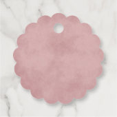 Elegant Waterverf Floral Wreath Pink Wedding Bedankjes Labels (Achterkant)