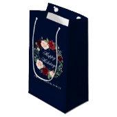 Elegant Waterverf Floral Wreath Prettige feestdage Klein Cadeauzakje (Voorkant Gekanteld)