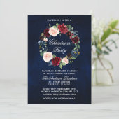 Elegant Waterverf Floral Wreatsfeest Kaart (Staand voorkant)