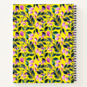 Elegant Waterverf Floral Yellow Name Recipe Notitieboek (Achterkant)