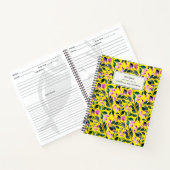 Elegant Waterverf Floral Yellow Name Recipe Notitieboek (Binnen)
