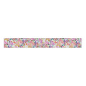 Elegant waterverf florale en gestippelde penseelst grosgrain lint (Voorkant)