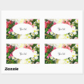 Elegant waterverf florale rechthoekige sticker (Vel)