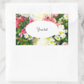 Elegant waterverf florale rechthoekige sticker (Tas)