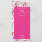 Elegant waterverf florale roze en wit kaart (Voorkant / Achterkant)