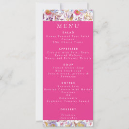 Elegant waterverf florale roze en wit kaart