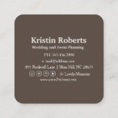 Elegant waterverf florale visitekaartje (Achterkant)