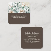 Elegant waterverf florale visitekaartje (Voorkant / Achterkant)