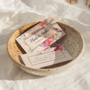 Elegant waterverf florale Visitekaartje