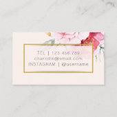 Elegant waterverf florale Visitekaartje (Achterkant)