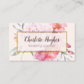 Elegant waterverf florale Visitekaartje (Voorkant)