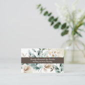 Elegant waterverf florale visitekaartje (Staand voorkant)