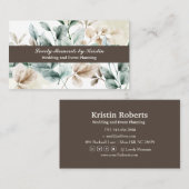 Elegant waterverf florale visitekaartje (Voorkant / Achterkant)