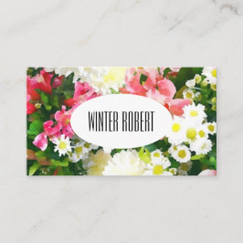 Elegant waterverf florale visitekaartje