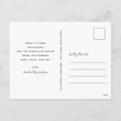 Elegant Waterverf Florals en Cross Easter Feestdagenkaart (Achterkant)