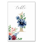 Elegant Waterverf Florals Faux Gold Wedding 1 Kaart (Achterkant)