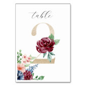 Elegant Waterverf Florals Faux Gold Wedding 2 Kaart (Achterkant)