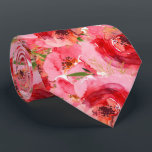 Elegant Waterverf Florals Pink Stropdas<br><div class="desc">Deze luiers van waterverf zijn mooi voor de lente of de zomer of voor een speciale gelegenheid om te versieren. MATCHING items in ons Collectie met roze volken.</div>