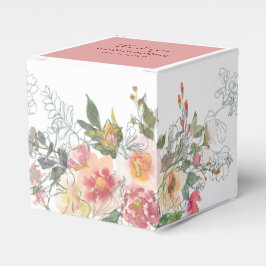 Elegant Waterverf Florals Wedding Favor Box Bedankdoosjes