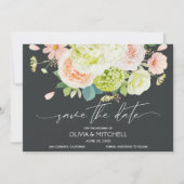 Elegant Waterverf Florals Wedding Save The Date (Voorkant)