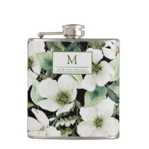 Elegant waterverf floranje zwart-wit