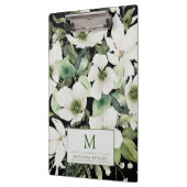 Elegant waterverf floranje zwart-wit klembord (Links)