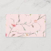 Elegant waterverf floreel recept voor bruid informatiekaartje (Achterkant)