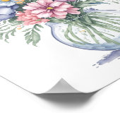 Elegant Waterverf Flower Bouquet Wildbloemen Art Poster (Hoek)