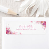 Elegant Waterverf Flowers Handgeschreven Script-te Etiket (Insitu)