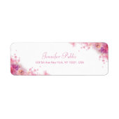 Elegant Waterverf Flowers Handgeschreven Script-te Etiket (Voorkant)